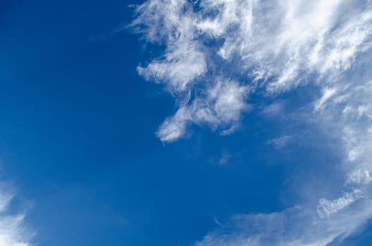 blue sky have cloud in winter season ,thai land ,have feeling happy