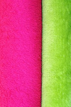 texture of colorful blankets ready for your design ( pink and green )