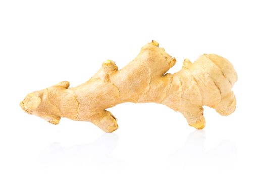 Fresh ginger on white background,raw material for cooking