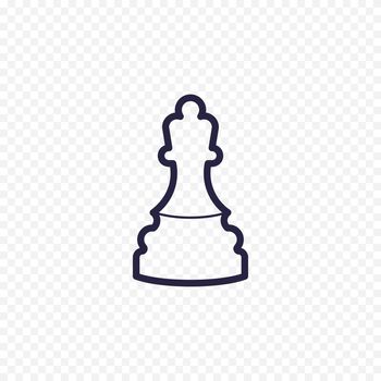 Chess line icon. Game chess figure thin linear signs for websites, infographic, mobile applications