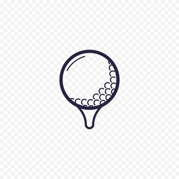 Golf ball icon in trendy flat style isolated on white background. Symbol for your web site design, logo, app, UI. illustration, EPS