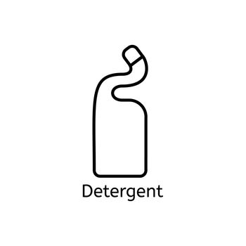 Detergents simple line icon. Liquid detergent thin linear signs. Means for cleaning simple concept for websites, infographic, mobile app.