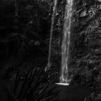 Naturally beautiful Twin Falls at Springbrook in Queensland.