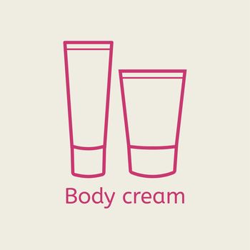  cosmetic skin body cream line icon. Makeup thin linear signs for body care and visage.