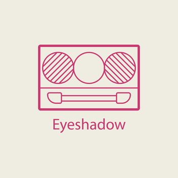  cosmetic eyeshadow line icon. Eye shadow pallete thin linear signs for makeup and visage.
