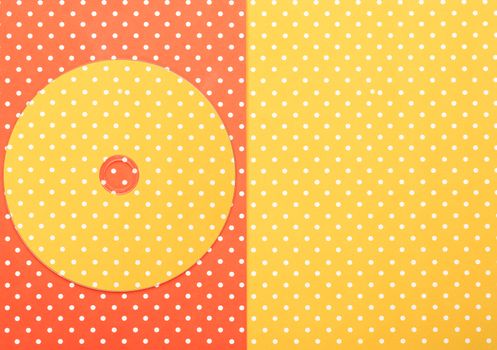 Compact disk CD  with colorful topped background