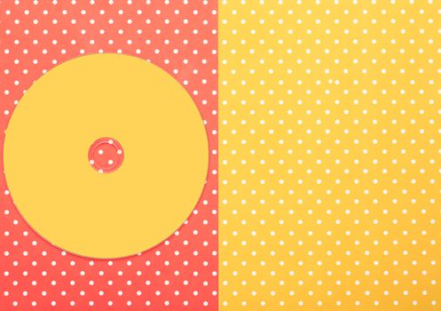 Compact disk CD  with colorful topped background