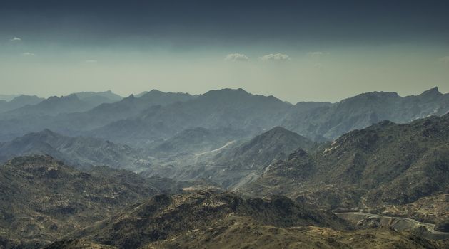 Al Hada Mountain in Taif City, Saudi Arabia with Beautiful View of Mountains