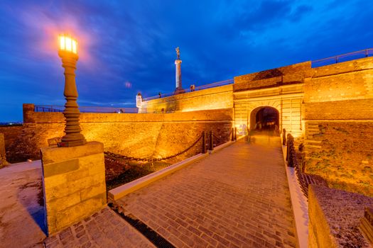 Belgrade fortress at night, Belgrade Serbia