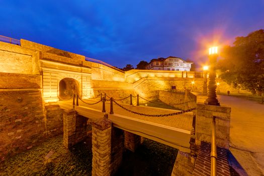 Belgrade fortress at night, Belgrade Serbia