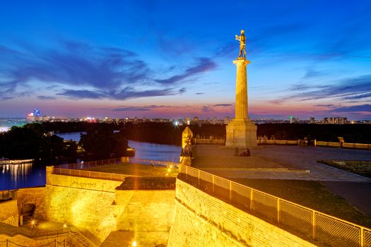 Belgrade fortress at night, Belgrade Serbia