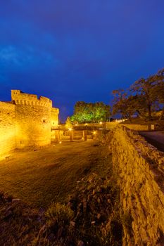 Belgrade fortress and Kalemegdan park at night