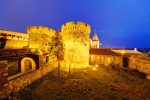 Belgrade fortress at night, Belgrade Serbia