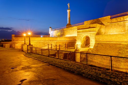 Belgrade fortress at night, Belgrade Serbia