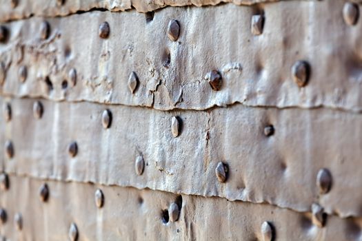 detail of medieval gate door at Belgrade fortress