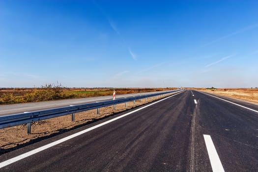 New asphalt road and sky