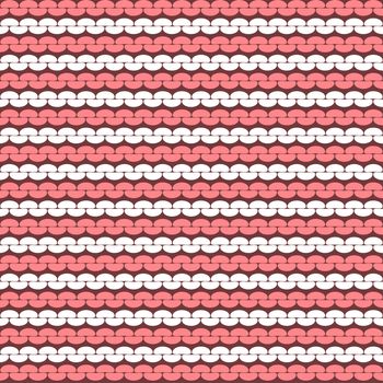 Seamless knitted background. Knitted realistic seamless pattern of white and pink color. Reverse side.