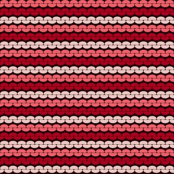 Seamless knitted background. Knitted realistic seamless pattern of red and pink color. Reverse side.