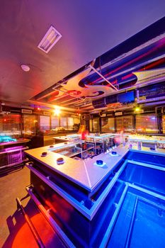 Interior of  night club with vivid colors