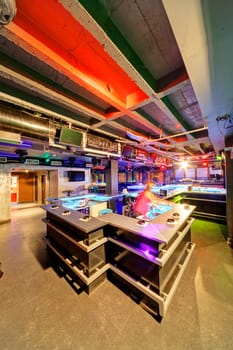 Interior of  night club with vivid colors