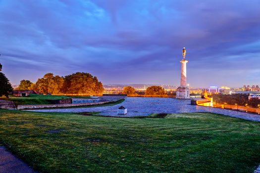 Belgrade fortress at night, Belgrade Serbia