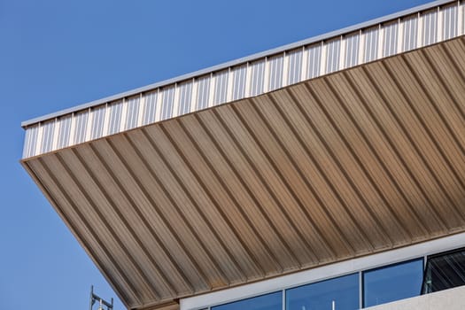 Details of aluminum facade and aluminum panels