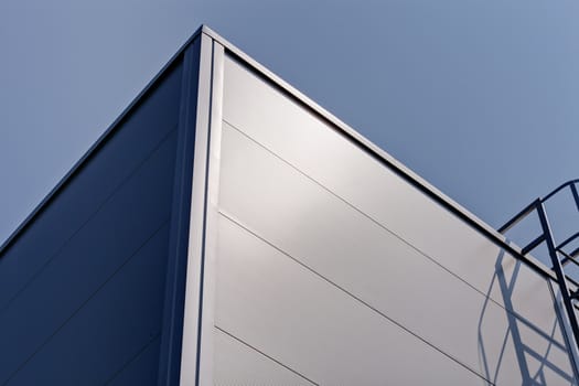 Details of aluminum facade and aluminum panels