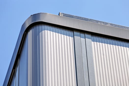 Details of aluminum facade and aluminum panels