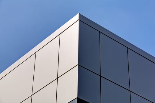 details of aluminum facade and aluminum panels