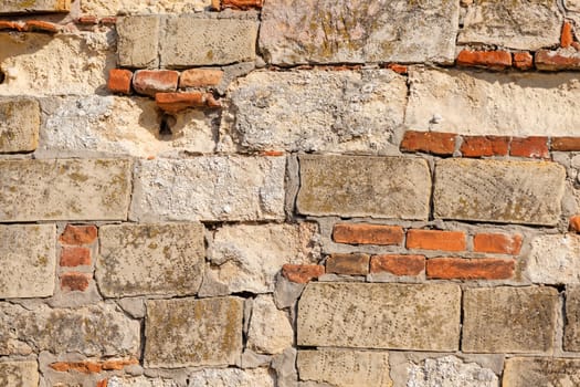 Old brick wall at Belgrade fortress, Belgrade Serbia