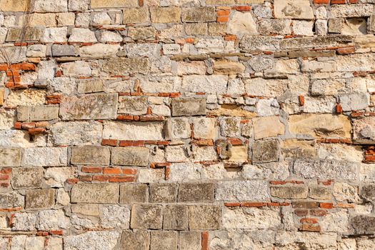 Old brick wall at Belgrade fortress, Belgrade Serbia