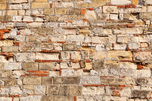 Old brick wall at Belgrade fortress, Belgrade Serbia