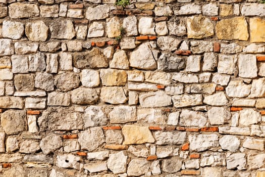 Old brick wall at Belgrade fortress, Belgrade Serbia