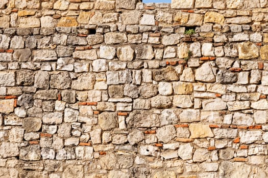 Old brick wall at Belgrade fortress, Belgrade Serbia