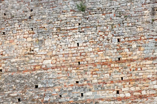 Old brick wall at Belgrade fortress, Belgrade Serbia