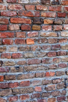 old brick wall at belgrade fortress, belgrade serbia