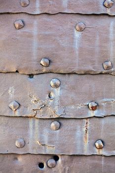 detail of medieval gate door at Belgrade fortress