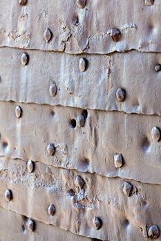 detail of medieval gate door at Belgrade fortress