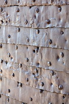 detail of medieval gate door at Belgrade fortress