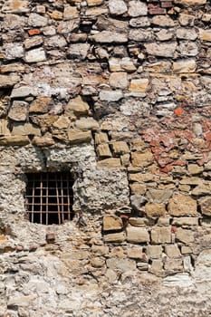 old stone wall at belgrade fortress, belgrade serbia