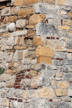 old stone wall at belgrade fortress, belgrade serbia