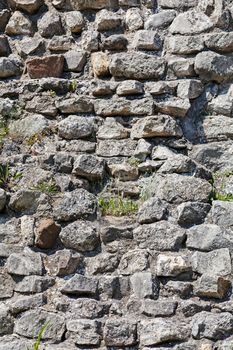old stone wall at belgrade fortress, belgrade serbia