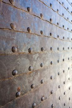 detail of medieval gate door at Belgrade fortress