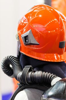 close up of new  fire fighting equipment on a doll