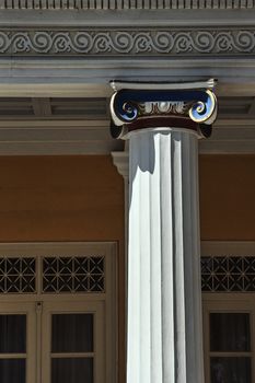 Head Ionic columns Achilleon Palace, Corfu