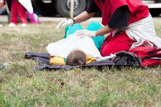 First aid training detail