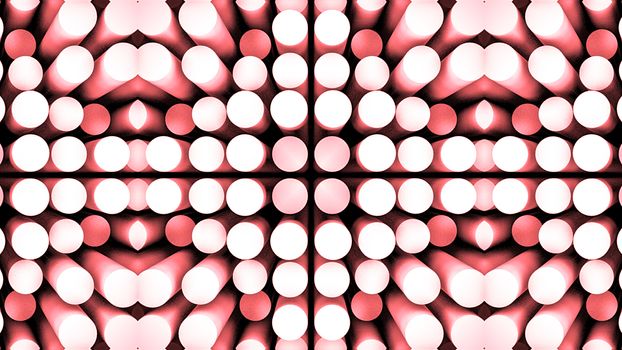 Abstract cylinders and their reflections. 3d rendering