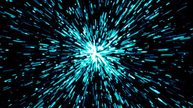 Abstract background with Hyperspace Travel. 3d rendering