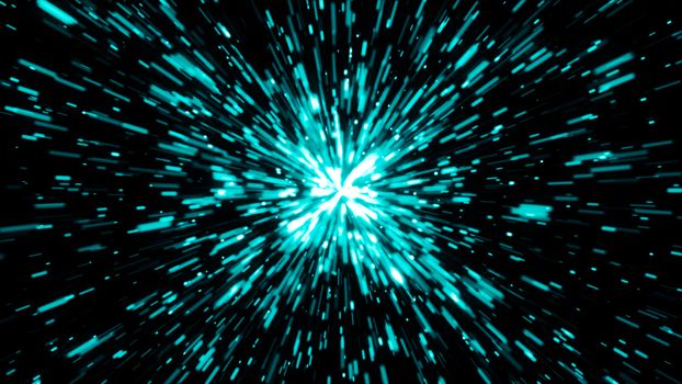 Abstract background with Hyperspace Travel. 3d rendering