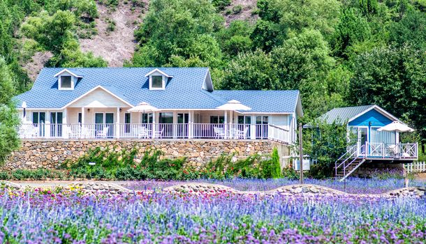 summer houses in a beautiful landscape